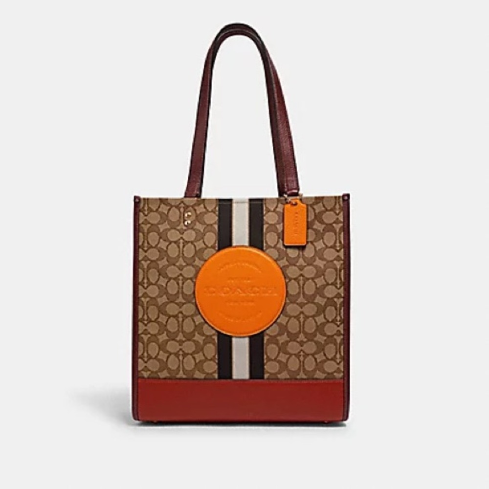 NWT！2PCS COACH DEMPSEY TOTE IN SIGNATURE JACQUARD WITH STRIPE （1917）AND WALLET - Picture 11 of 14
